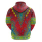 Haiti Zip Hoodie Choeblack Dashiki Style Red Color