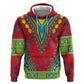 Haiti Zip Hoodie Choeblack Dashiki Style Red Color