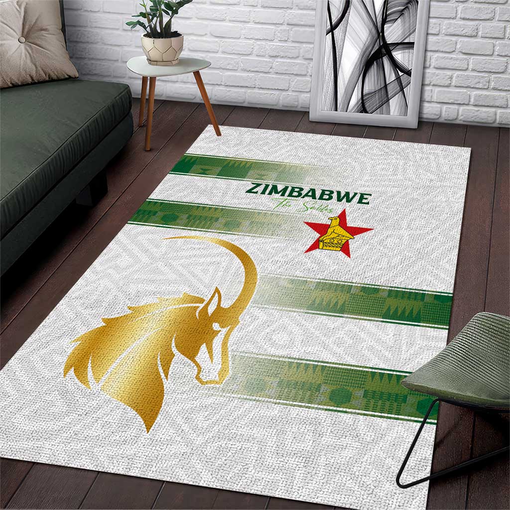 Zimbabwe Rugby Champions of Africa Area Rug The Gold Sables Version - African Pride