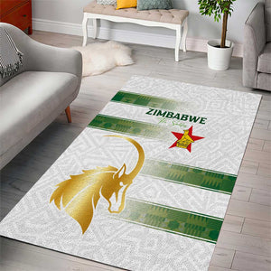 Zimbabwe Rugby Champions of Africa Area Rug The Gold Sables Version - African Pride