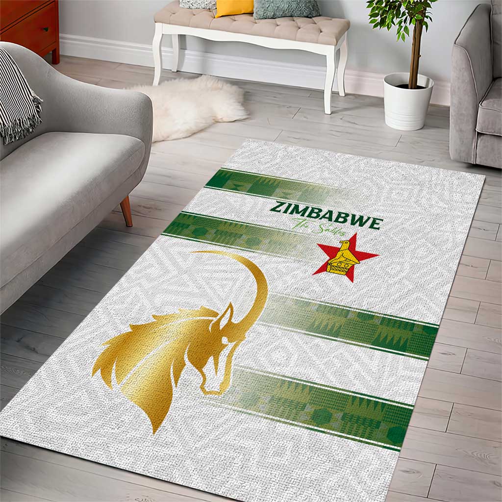 Zimbabwe Rugby Champions of Africa Area Rug The Gold Sables Version - African Pride