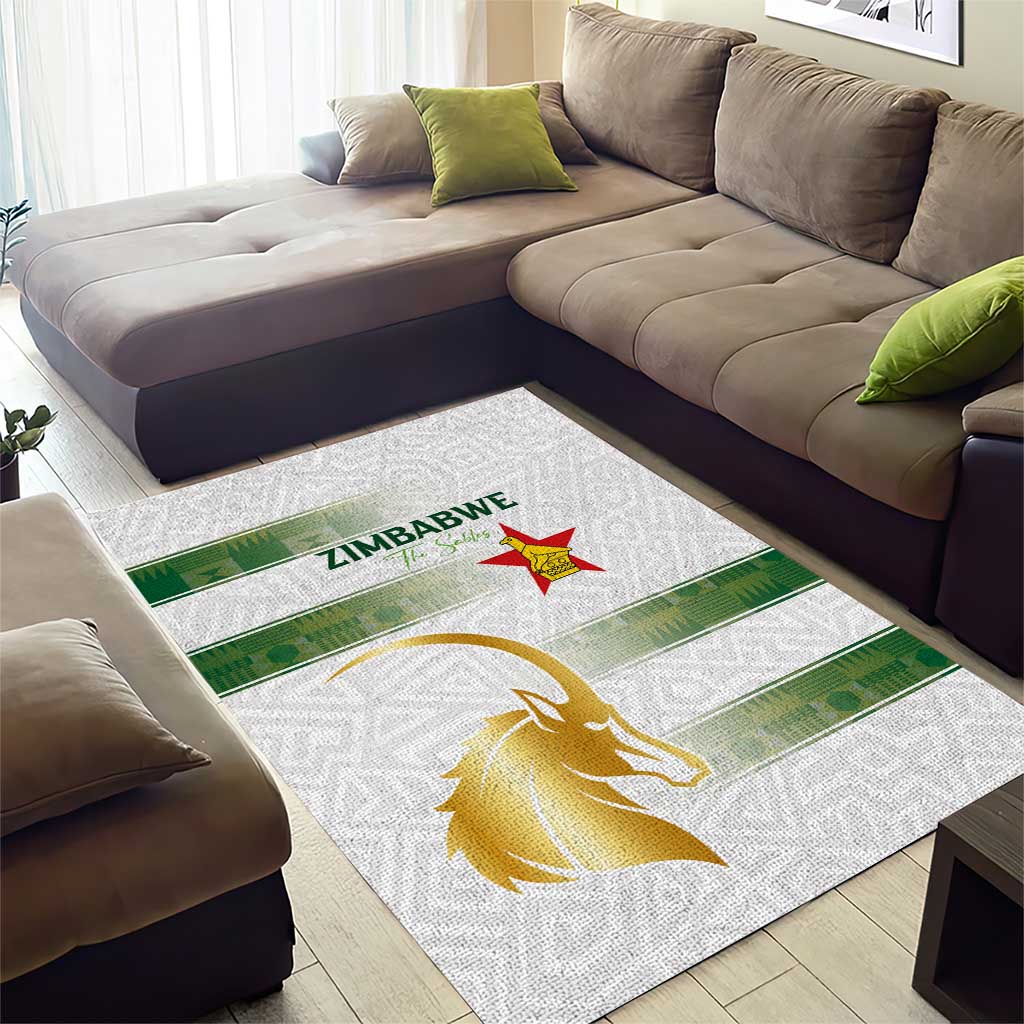 Zimbabwe Rugby Champions of Africa Area Rug The Gold Sables Version - African Pride