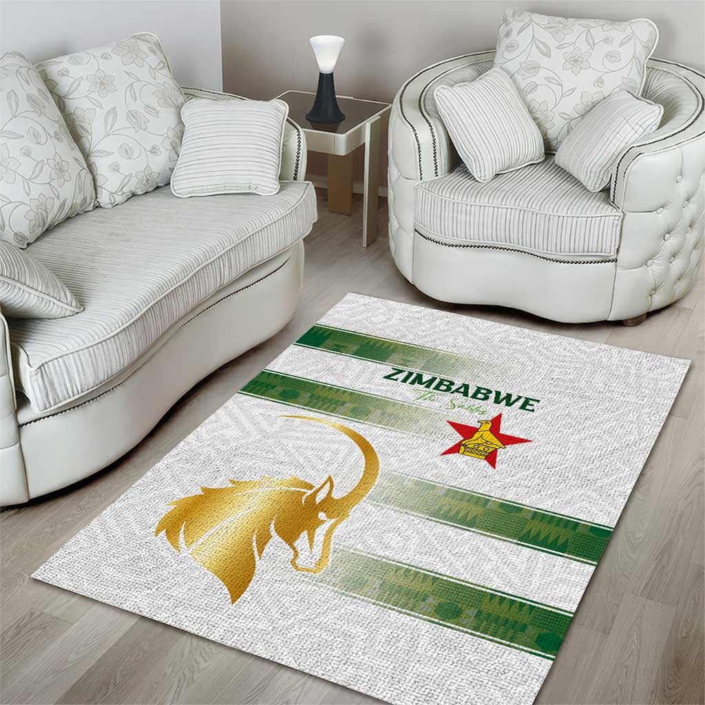 Zimbabwe Rugby Champions of Africa Area Rug The Gold Sables Version - African Pride