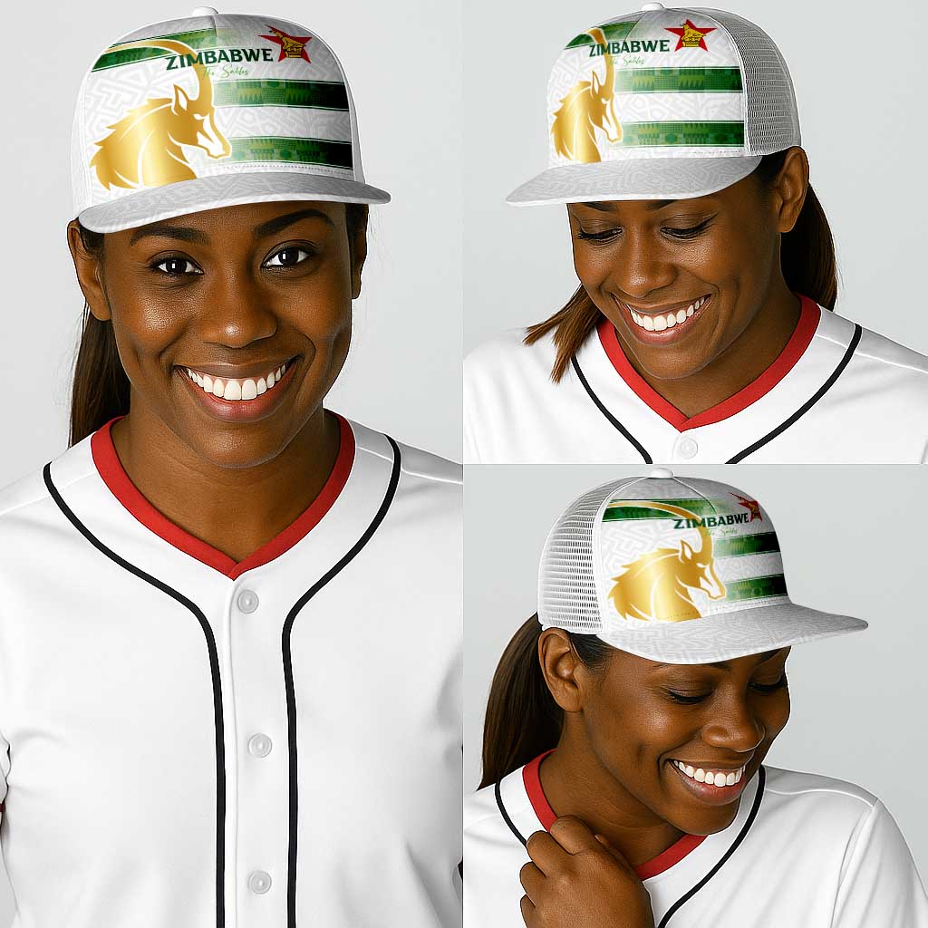 Zimbabwe Rugby The Champions 2025 Baseball Net Cap The Gold Sables Version - African Pride