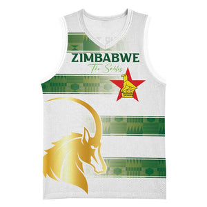 Custom Zimbabwe Rugby Champions of Africa Basketball Jersey The Gold Sables Version - African Pride