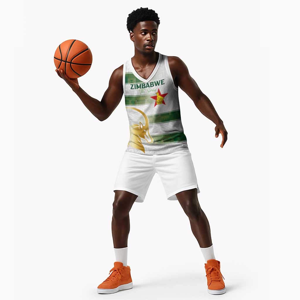 Custom Zimbabwe Rugby Champions of Africa Basketball Jersey The Gold Sables Version - African Pride