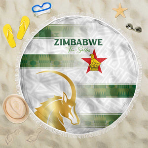 Zimbabwe Rugby Champions of Africa Beach Blanket The Gold Sables Version - African Pride