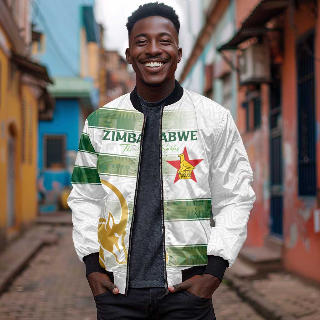 Custom Zimbabwe Rugby Champions of Africa Bomber Jacket The Gold Sables Version - African Pride
