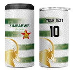 Custom Zimbabwe Rugby Champions of Africa 4 in 1 Can Cooler Tumbler The Gold Sables Version - African Pride