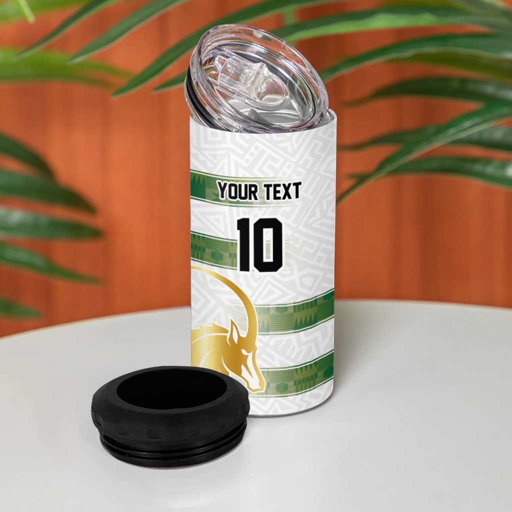 Custom Zimbabwe Rugby Champions of Africa 4 in 1 Can Cooler Tumbler The Gold Sables Version - African Pride