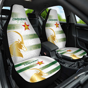 Zimbabwe Rugby Champions of Africa Car Seat Cover The Gold Sables Version - African Pride