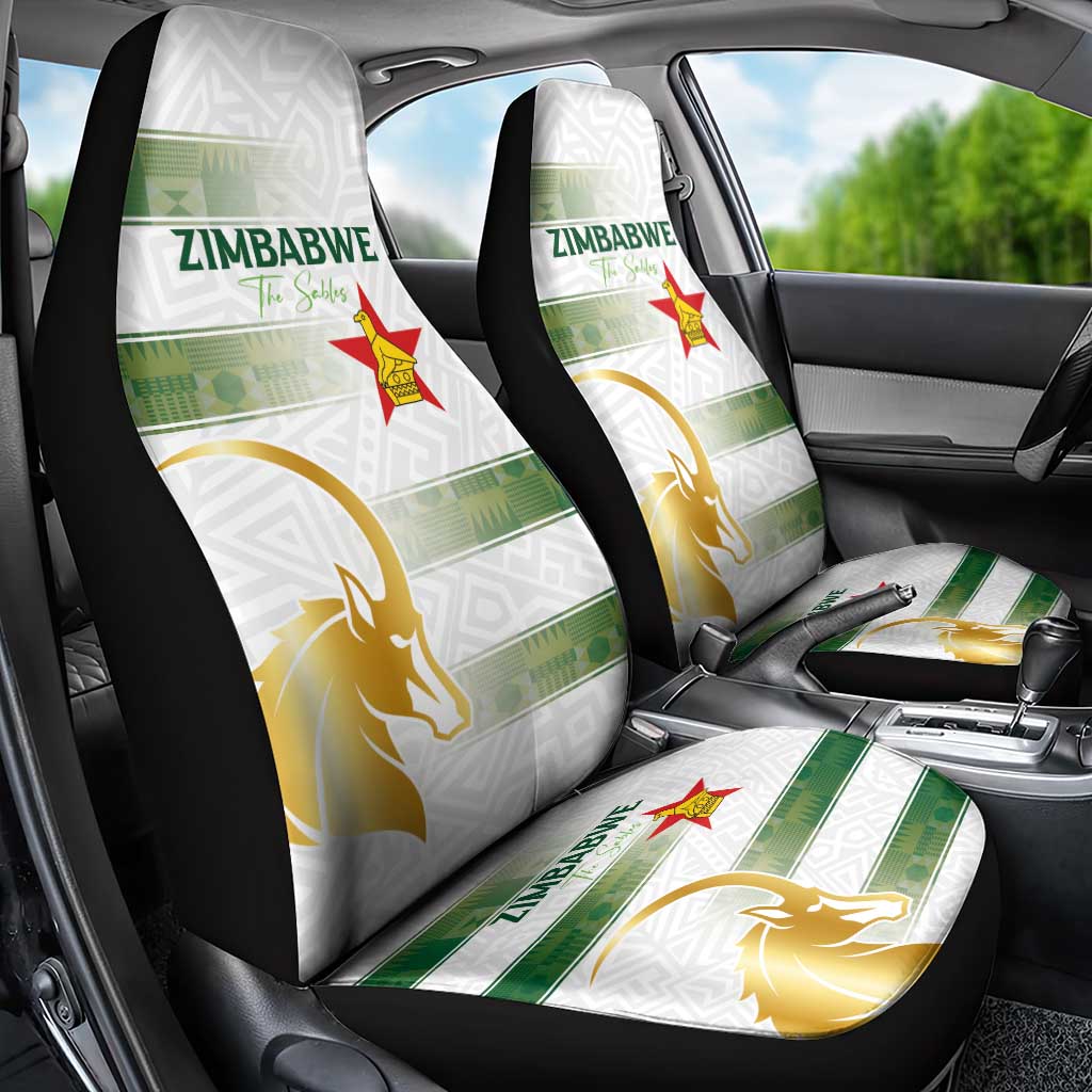 Zimbabwe Rugby Champions of Africa Car Seat Cover The Gold Sables Version - African Pride