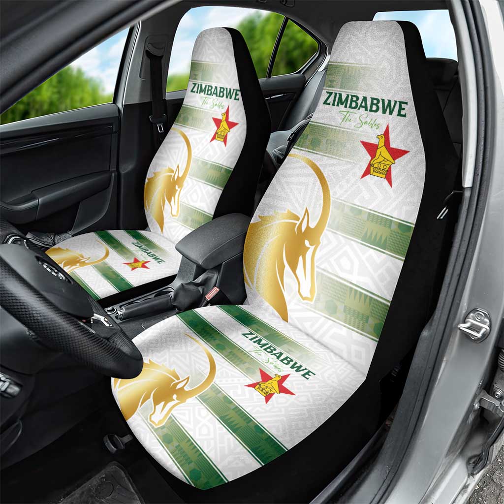 Zimbabwe Rugby Champions of Africa Car Seat Cover The Gold Sables Version - African Pride