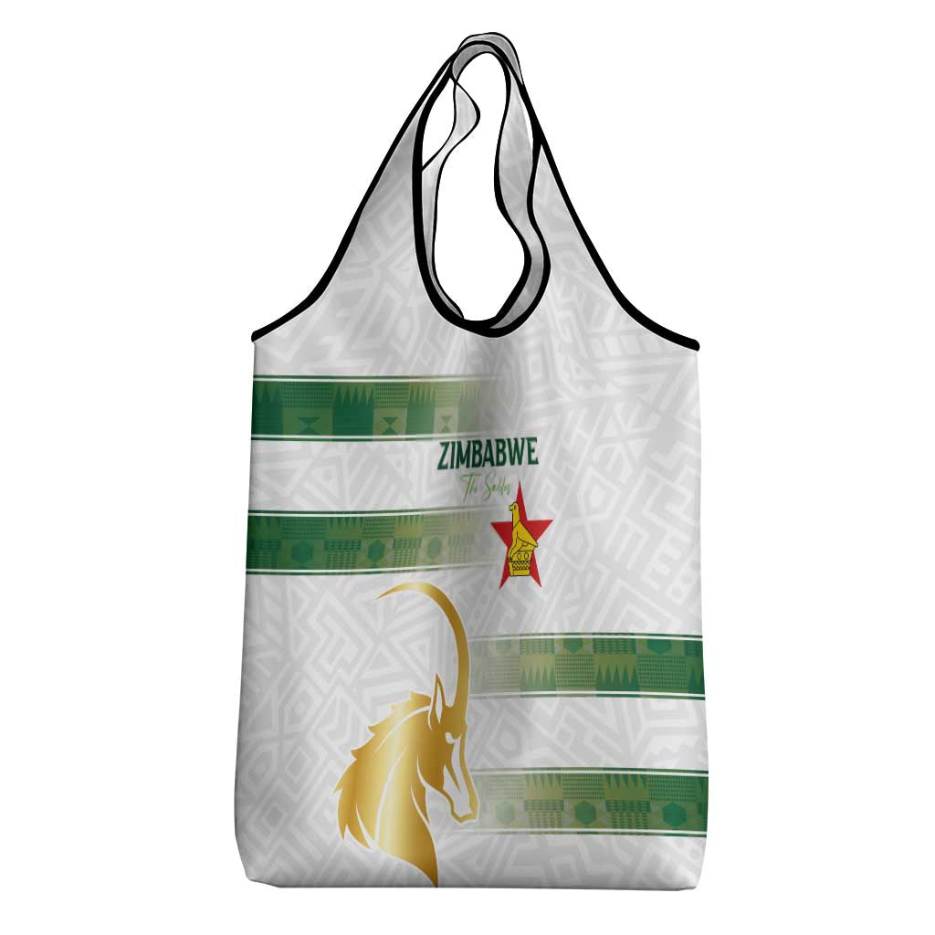 Zimbabwe Rugby Champions of Africa Grocery Bag The Gold Sables Version - African Pride