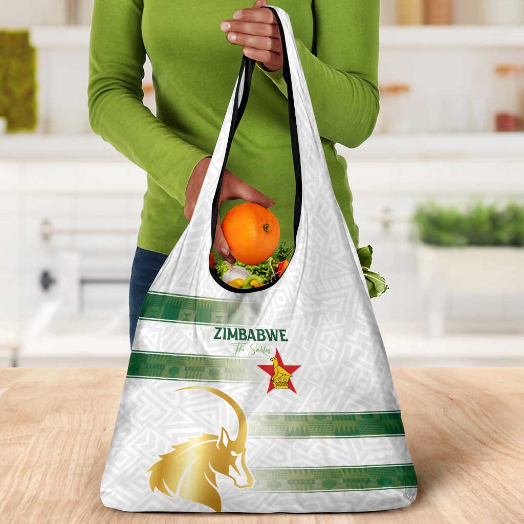 Zimbabwe Rugby Champions of Africa Grocery Bag The Gold Sables Version - African Pride