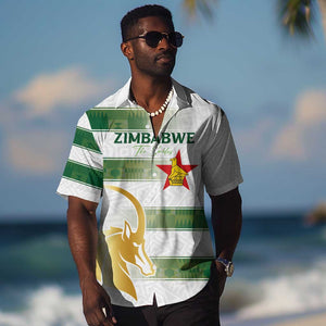 Custom Zimbabwe Rugby Champions of Africa Hawaiian Shirt The Gold Sables Version - African Pride