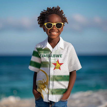 Custom Zimbabwe Rugby Champions of Africa Kid Hawaiian Shirt The Gold Sables Version - African Pride