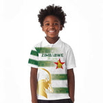 Custom Zimbabwe Rugby Champions of Africa Kid Polo Shirt The Gold Sables Version - African Pride