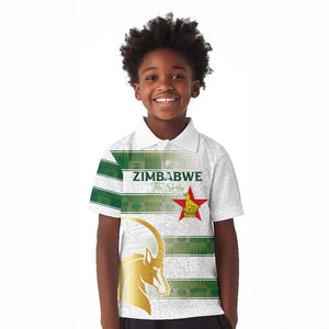 Custom Zimbabwe Rugby Champions of Africa Kid Polo Shirt The Gold Sables Version - African Pride