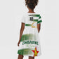 Custom Zimbabwe Rugby Champions of Africa Kid Short Sleeve Dress The Gold Sables Version - African Pride