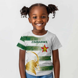 Custom Zimbabwe Rugby Champions of Africa Kid T shirt The Gold Sables Version - African Pride