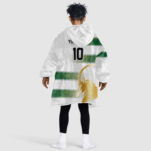 Custom Zimbabwe Rugby Champions of Africa Kid Wearable Blanket Hoodie The Gold Sables Version - African Pride