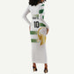 Custom Zimbabwe Rugby Champions of Africa Long Sleeve Bodycon Dress The Gold Sables Version - African Pride