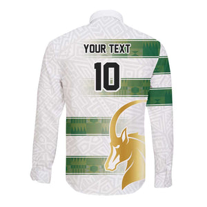 Custom Zimbabwe Rugby Champions of Africa Long Sleeve Button Shirt The Gold Sables Version - African Pride