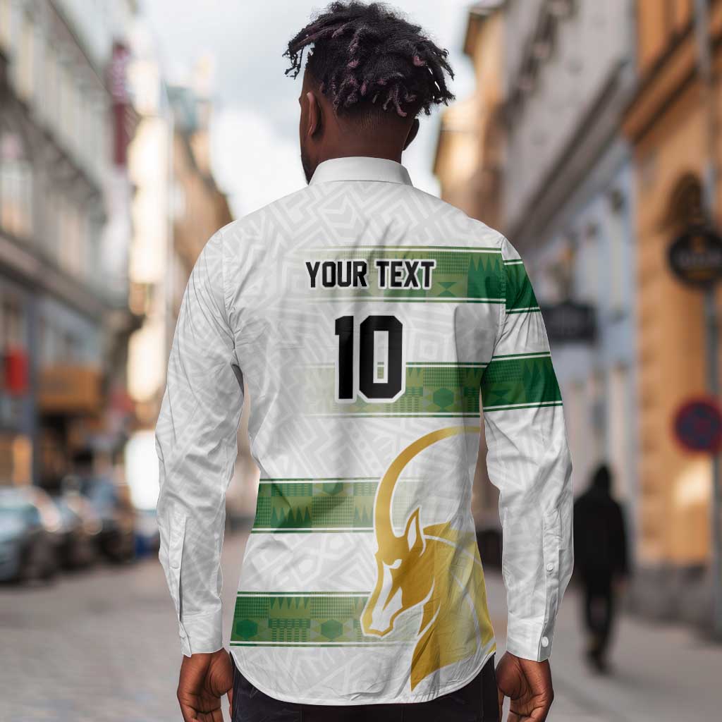 Custom Zimbabwe Rugby Champions of Africa Long Sleeve Button Shirt The Gold Sables Version - African Pride