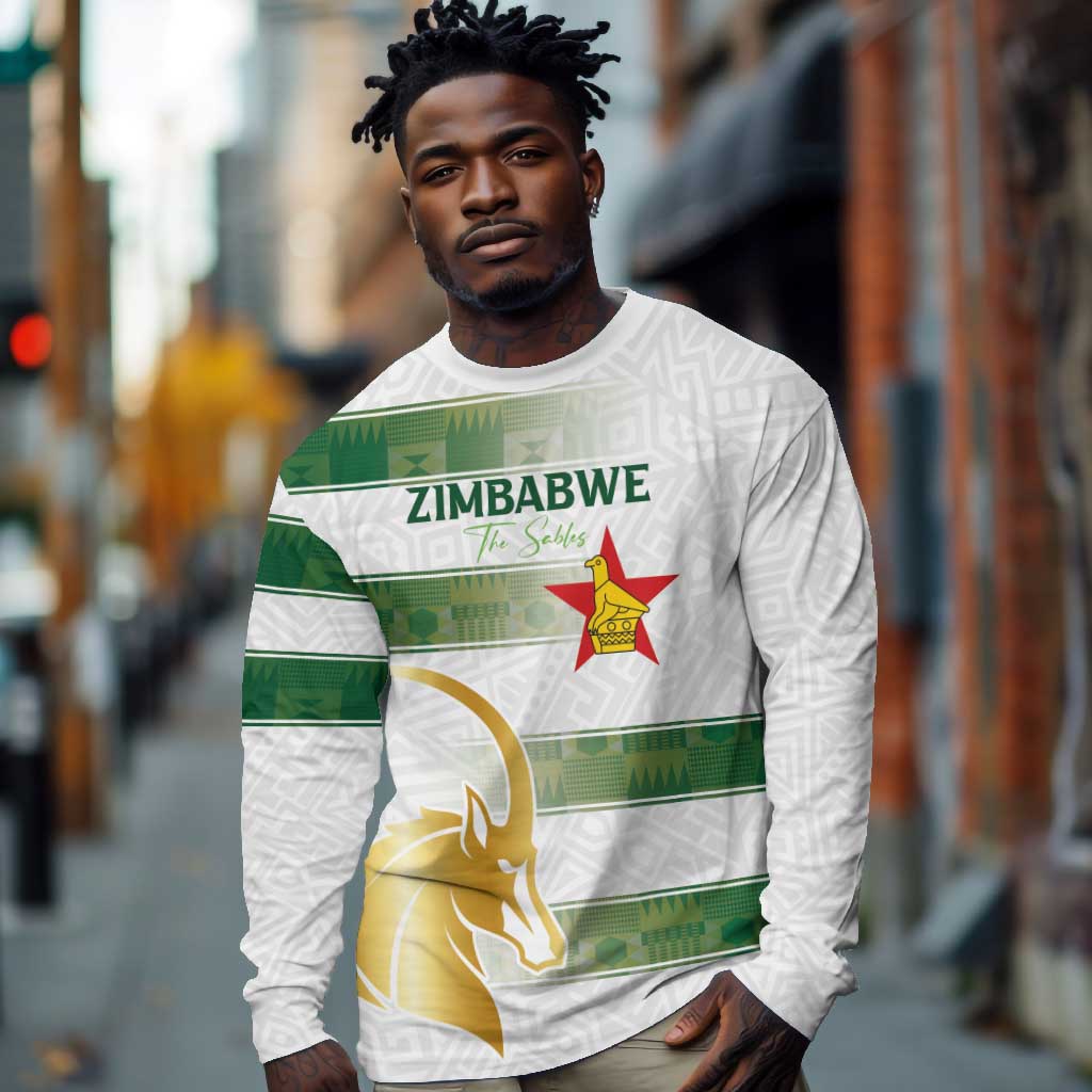 Custom Zimbabwe Rugby Champions of Africa Long Sleeve Shirt The Gold Sables Version - African Pride