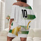 Custom Zimbabwe Rugby Champions of Africa Off Shoulder Short Dress The Gold Sables Version - African Pride