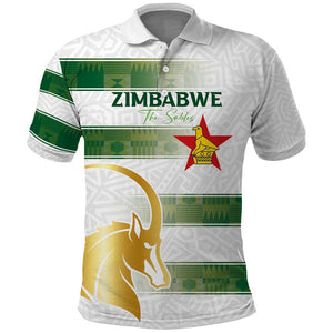Custom Zimbabwe Rugby Champions of Africa Polo Shirt The Gold Sables Version - African Pride