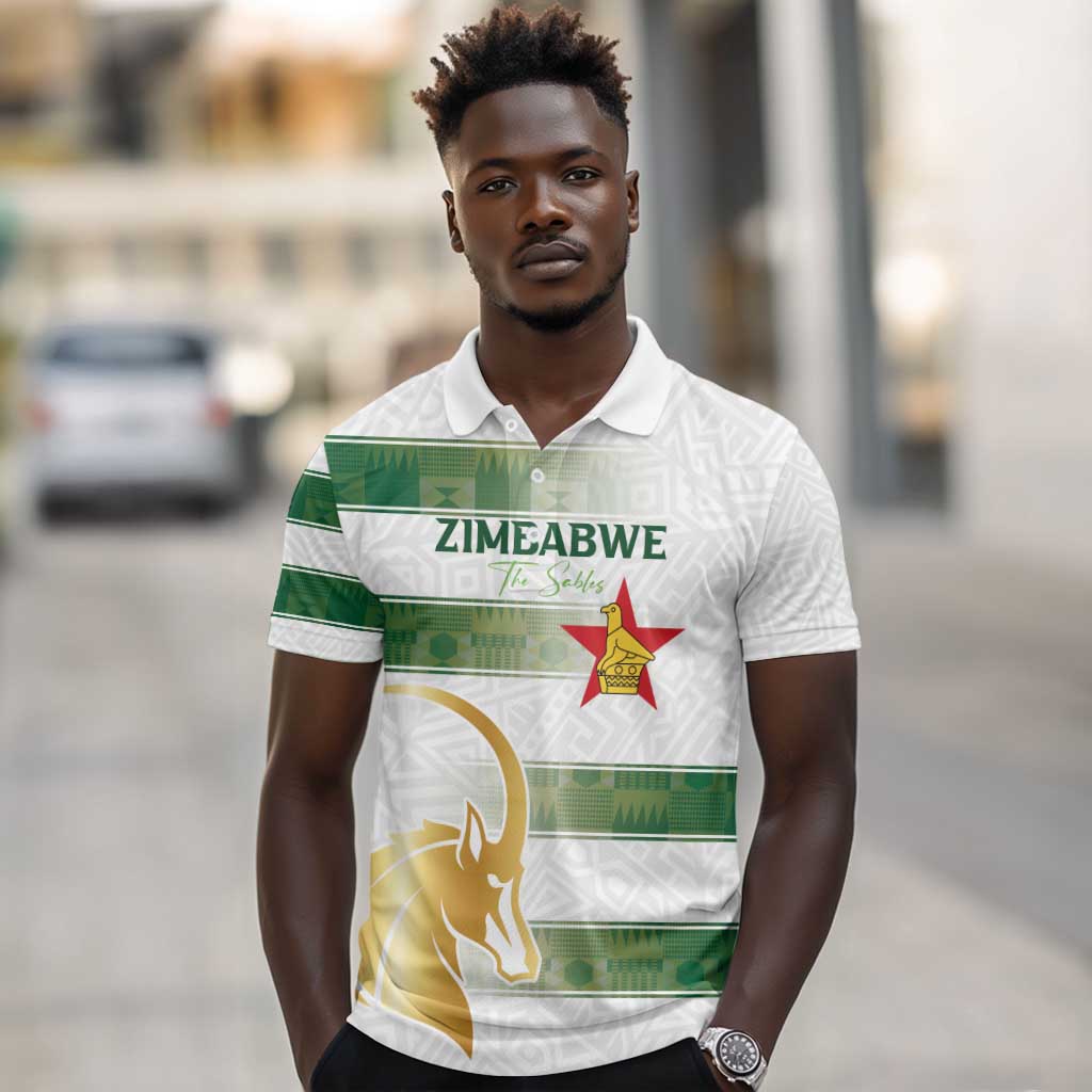 Custom Zimbabwe Rugby Champions of Africa Polo Shirt The Gold Sables Version - African Pride