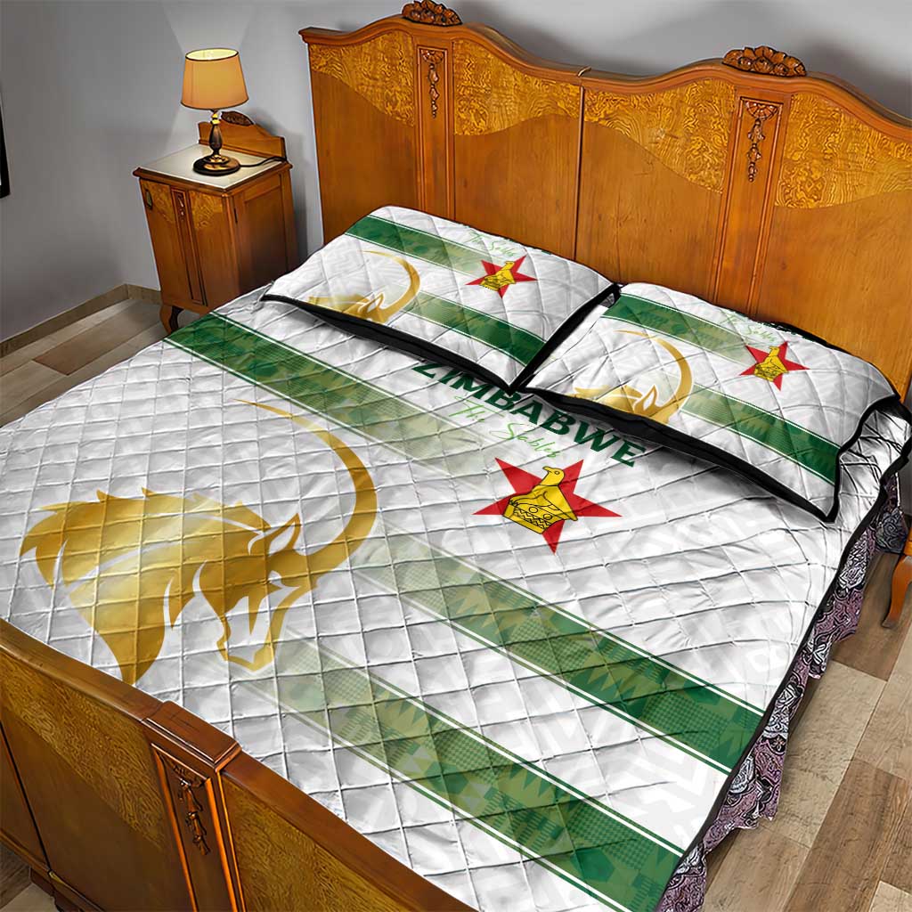 Zimbabwe Rugby Champions of Africa Quilt Bed Set The Gold Sables Version - African Pride