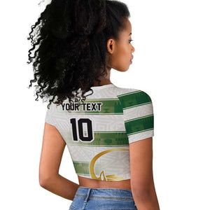 Custom Zimbabwe Rugby Champions of Africa Raglan Cropped T shirt The Gold Sables Version - African Pride