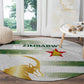 Zimbabwe Rugby Champions of Africa Round Carpet The Gold Sables Version - African Pride
