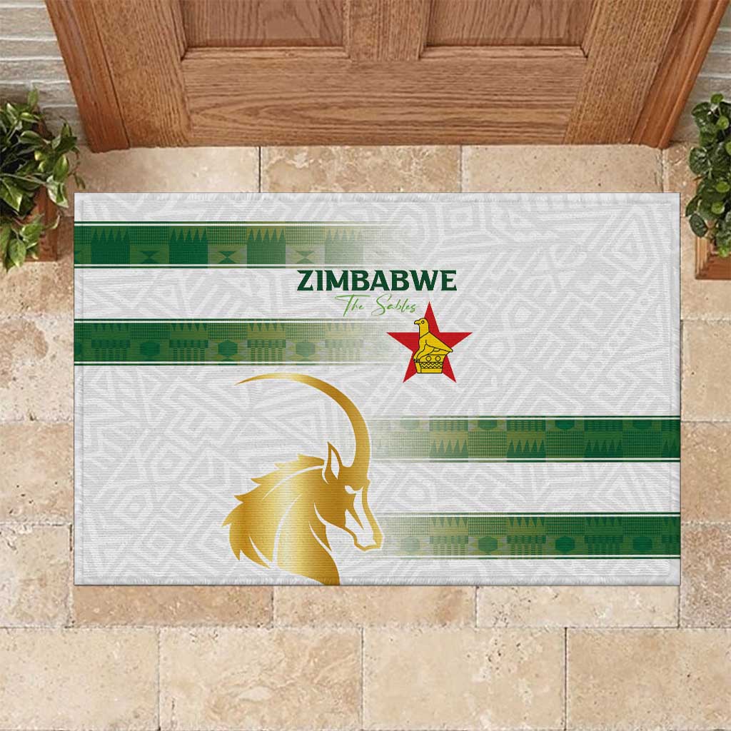 Zimbabwe Rugby Champions of Africa Rubber Doormat The Gold Sables Version - African Pride