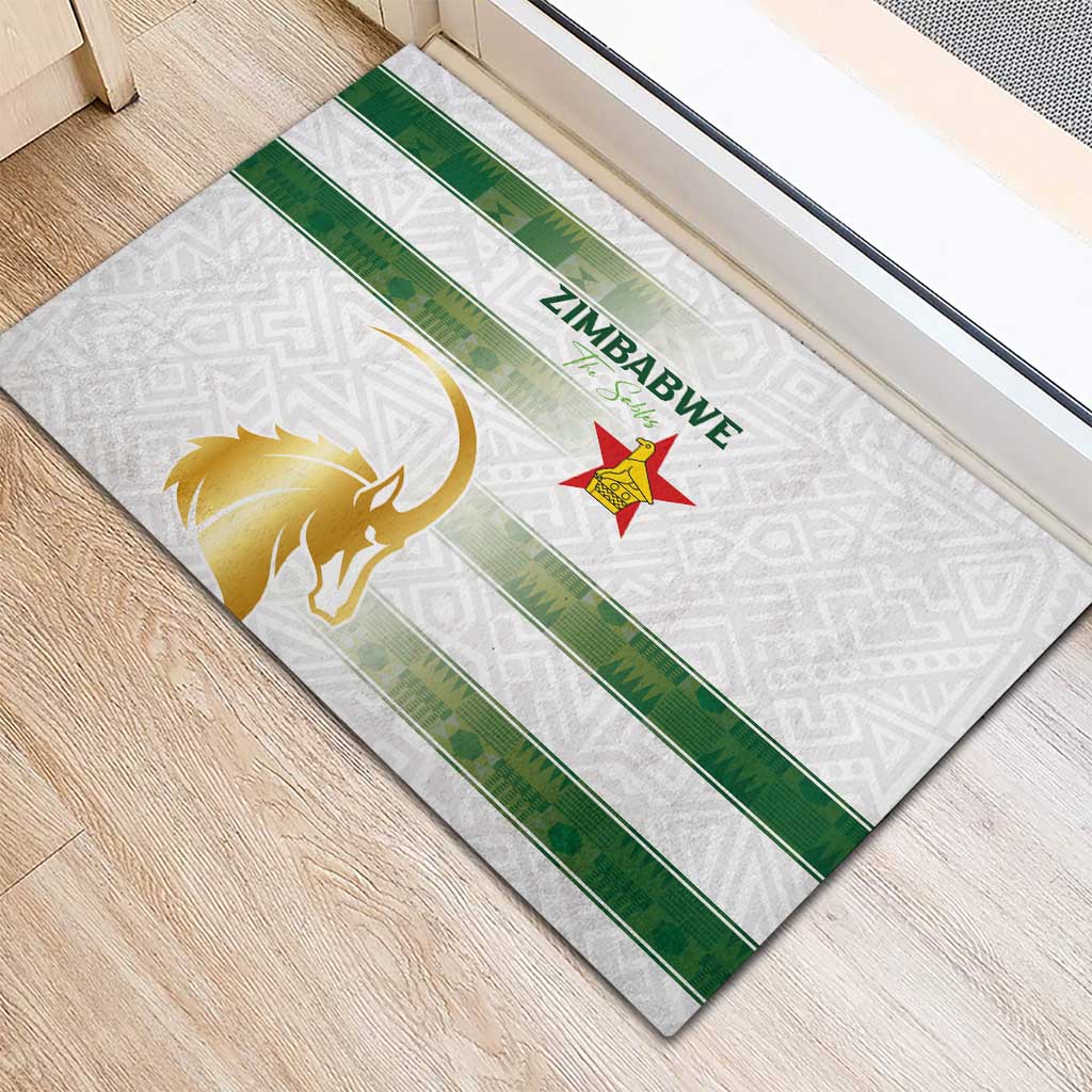 Zimbabwe Rugby Champions of Africa Rubber Doormat The Gold Sables Version - African Pride