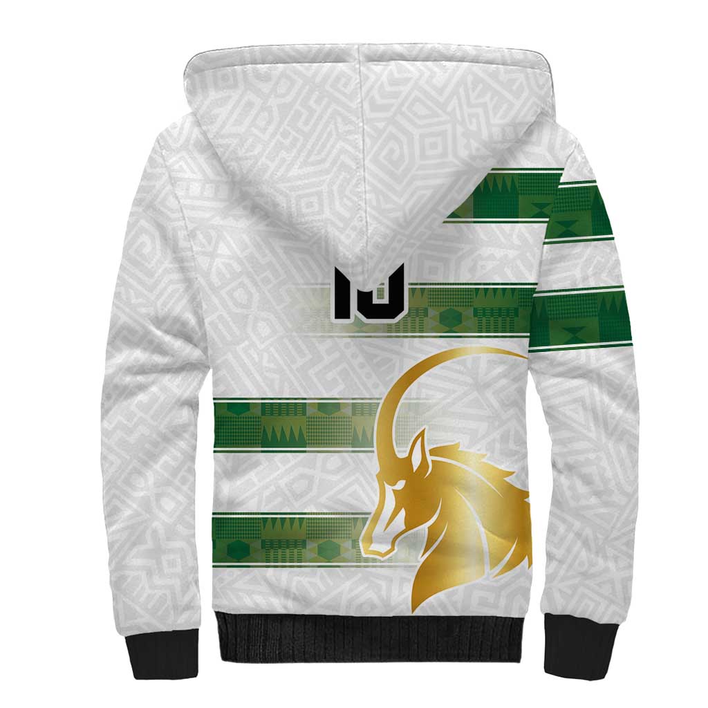 Custom Zimbabwe Rugby Champions of Africa Sherpa Hoodie The Gold Sables Version - African Pride