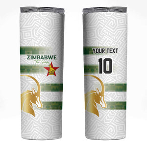 Custom Zimbabwe Rugby Champions of Africa Skinny Tumbler The Gold Sables Version - African Pride