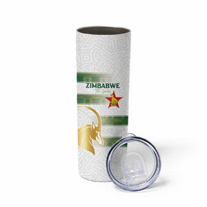 Custom Zimbabwe Rugby Champions of Africa Skinny Tumbler The Gold Sables Version - African Pride