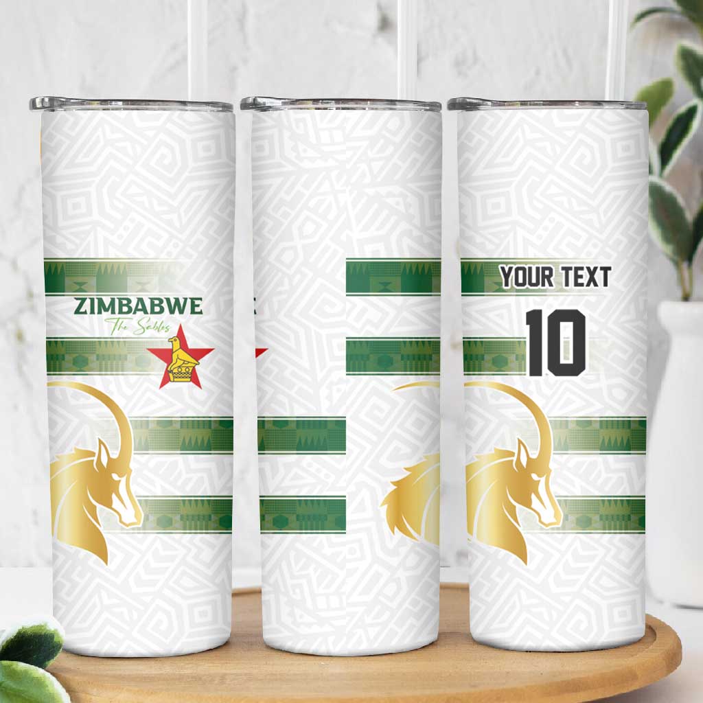 Custom Zimbabwe Rugby Champions of Africa Skinny Tumbler The Gold Sables Version - African Pride