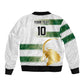 Custom Zimbabwe Rugby Champions of Africa Sleeve Zip Bomber Jacket The Gold Sables Version - African Pride