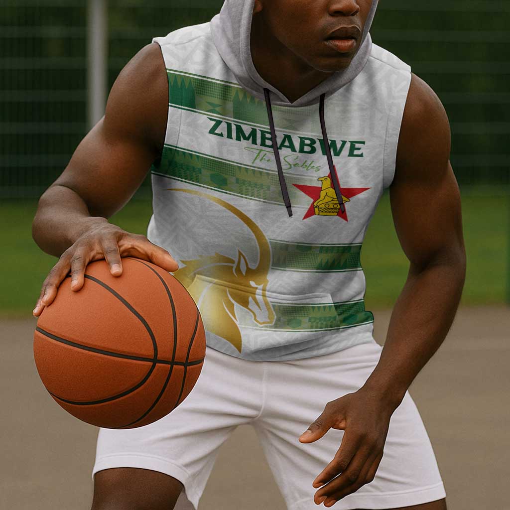 Custom Zimbabwe Rugby Champions of Africa Sleeveless Hoodie The Gold Sables Version - African Pride