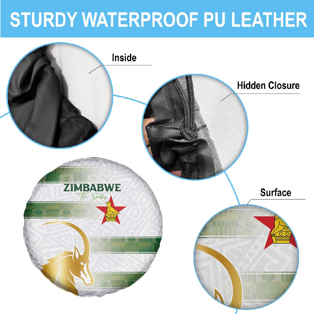 Zimbabwe Rugby Champions of Africa Spare Tire Cover The Gold Sables Version - African Pride