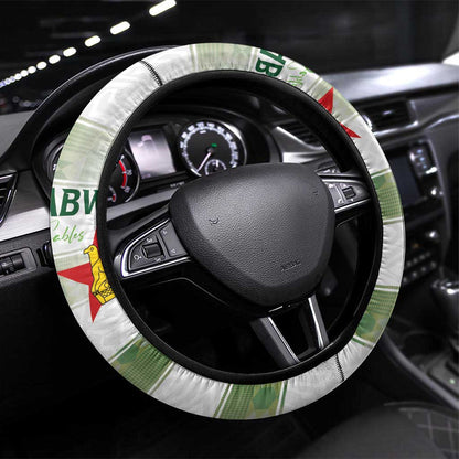 Zimbabwe Rugby Champions of Africa Steering Wheel Cover The Gold Sables Version - African Pride