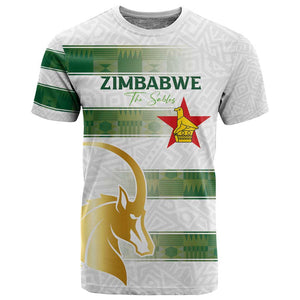 Custom Zimbabwe Rugby Champions of Africa T shirt The Gold Sables Version - African Pride