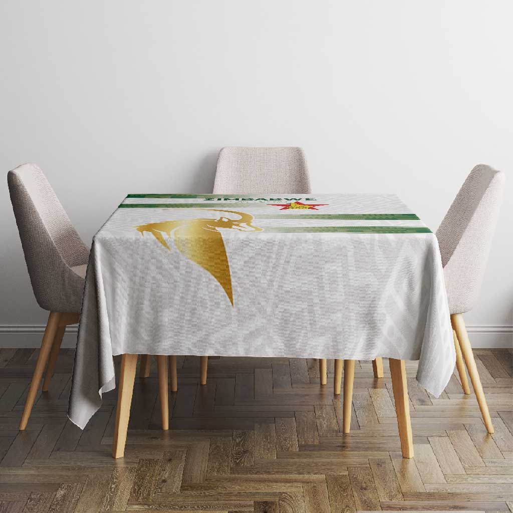 Zimbabwe Rugby Champions of Africa Tablecloth The Gold Sables Version - African Pride