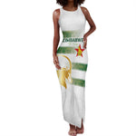 Custom Zimbabwe Rugby Champions of Africa Tank Maxi Dress The Gold Sables Version - African Pride