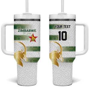 Custom Zimbabwe Rugby Champions of Africa Tumbler With Handle The Gold Sables Version - African Pride